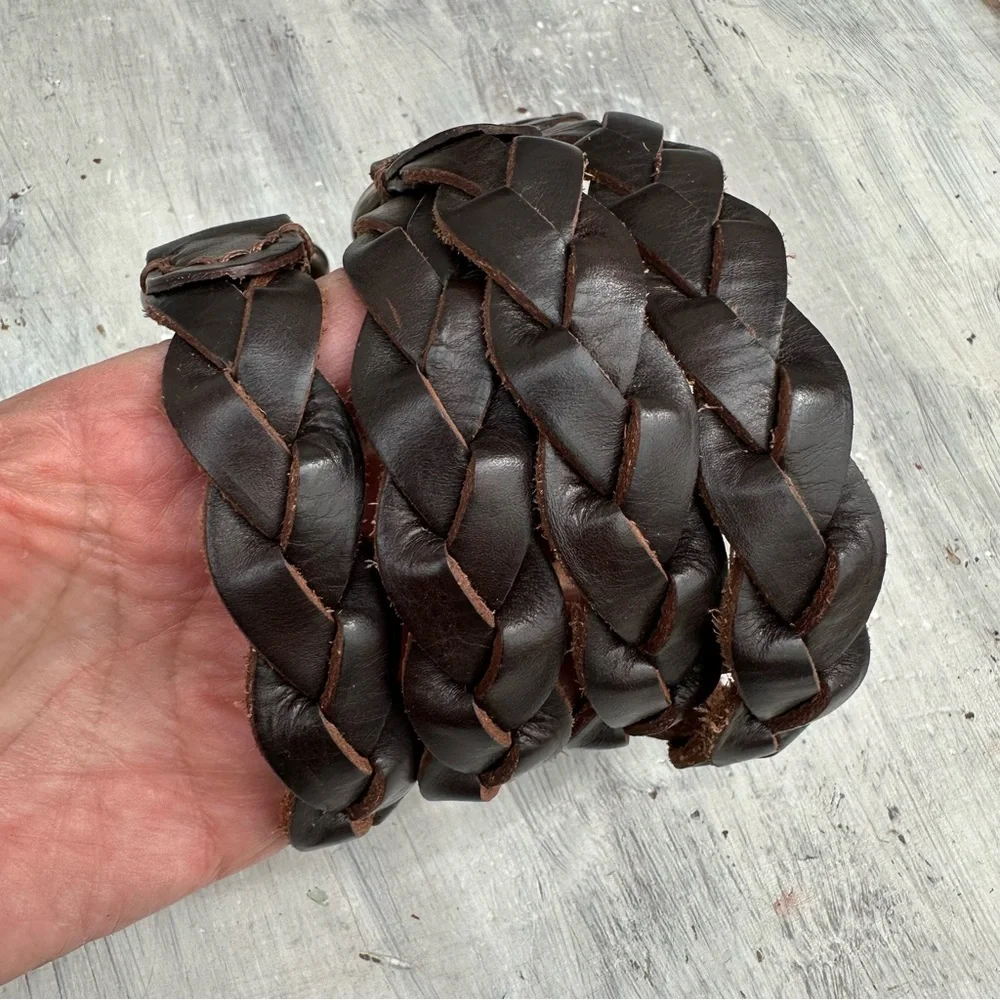 Braided Leather Belt 40”- 45”